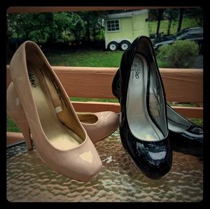 2 pairs of Patent Leather Heels